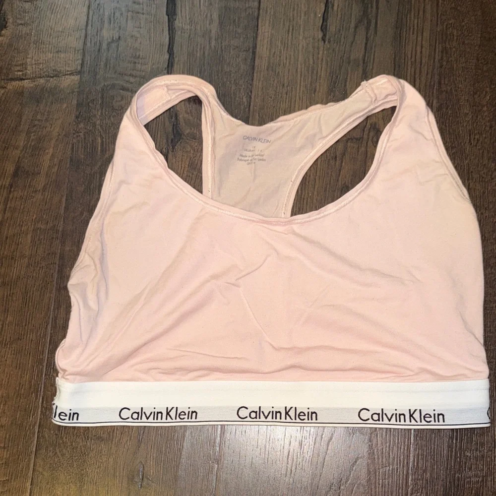 Calvin Klein Pink and Black Racerback Bralette Set - Picture 4 of 7